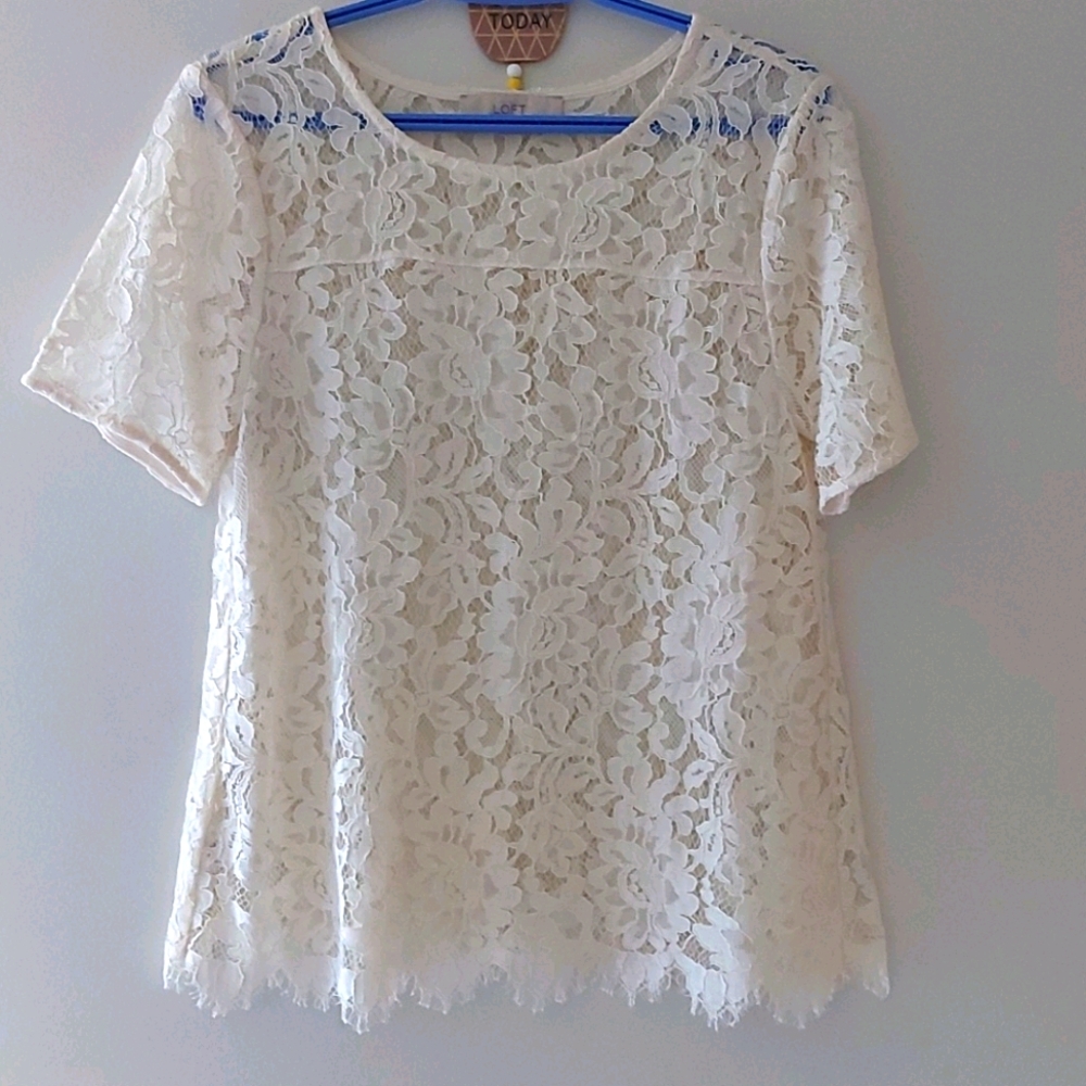 Loft lace top